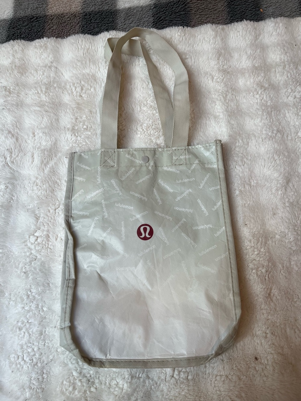 lululemon athletica Beige Tote with Red Logo